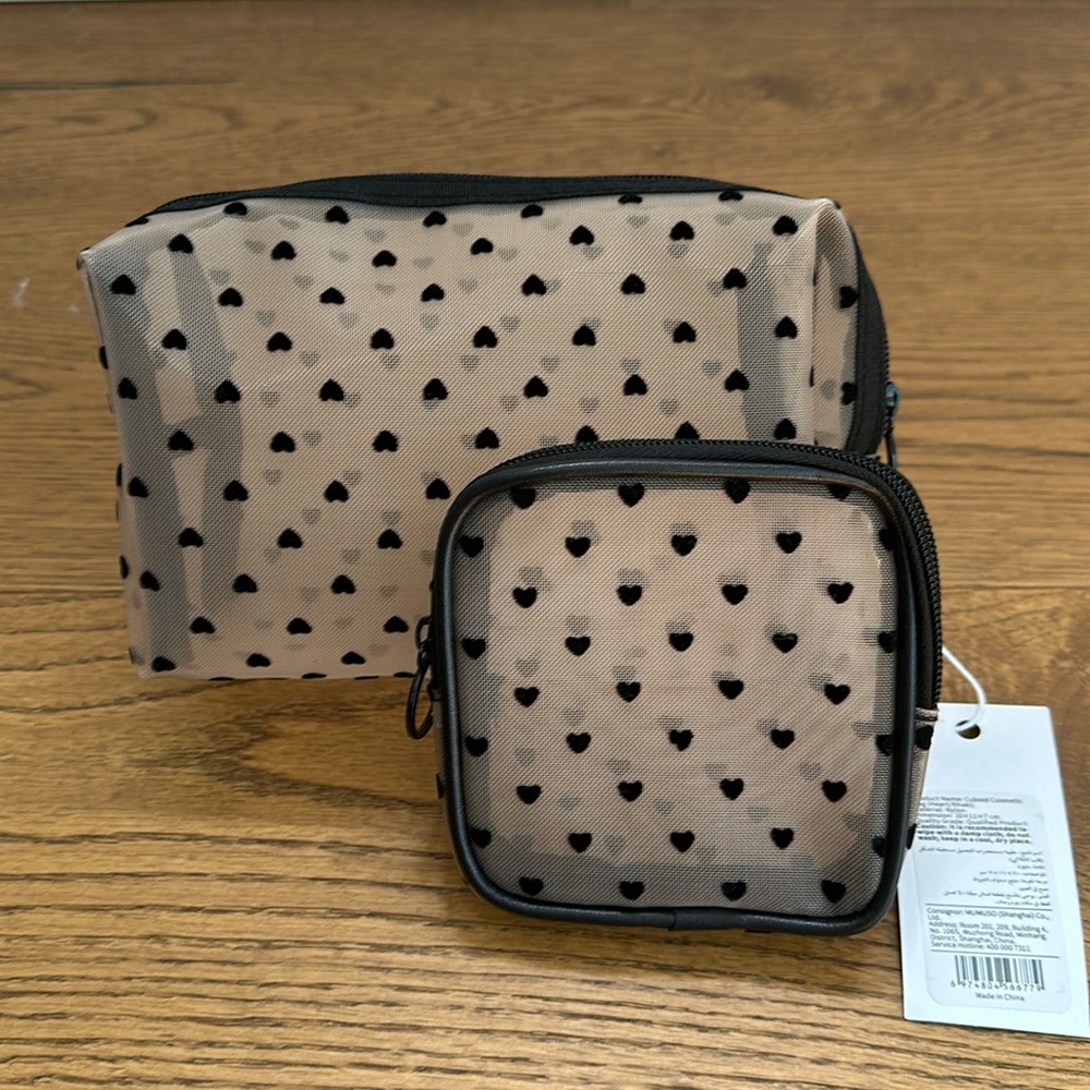 Mesh cosmetic makeup case set